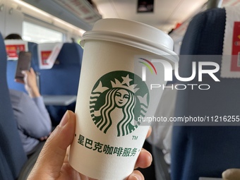 A Starbucks coffee shop is being seen in Yancheng, China, on May 7, 2024. Starbucks plunged 15.9 percent on May 1 (local time). Recently, St...