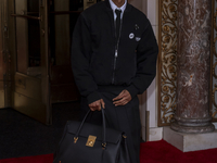 Jaden Smith is wearing Thom Browne as he departs the Pierre Hotel for the 2024 Met Gala in New York City, USA, on May 6, 2024. (