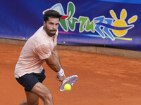 Jules Marie of France is playing in the Round of 32 of the ATP Challenger Tour in Francavilla al Mare, Italy, on May 7, 2024. Titouan Drogue...