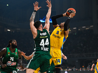 Jasiel Rivero of Maccabi Playtika Tel Aviv is playing during the Euroleague, Playoff D, Game 5, match between Panathinaikos Athens and Macca...