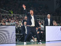 Head Coach Ergin Ataman of Panathinaikos Athens is coaching during the Euroleague, Playoff D, Game 5, match between Panathinaikos Athens and...