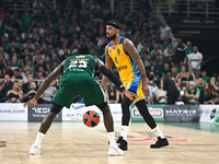 Lorenzo Brown of Maccabi Playtika Tel Aviv is playing during the Euroleague, Playoff D, Game 5, match between Panathinaikos Athens and Macca...