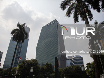 The Adaro Energy Indonesia office building is seen in Jakarta, Indonesia, on May 8, 2024. (