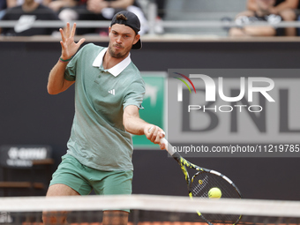 Maximilian Marterer of Germany is playing against Flavio Cobolli of Italy during the first round match on day three of the Internazionali BN...