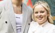 Luke Newton (L) and Nicola Coughlan (R) are attending the season 3 photocall for ''Bridger...