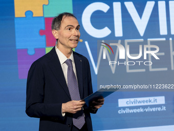Venanzio Postiglione is attending the Milano Civil Week opening at Giureconsulti Palace in Milan, Italy, on May 9, 2024. (