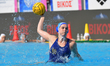 Cecily May Turner of Ethnikos OFPF Gold Force is shooting a penalty during the Stoiximan F...