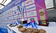 The MVP and Top Scorer awards and medals are being presented at the Stoiximan Final-8 Men'...