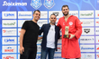Papanastasioy Alexandros from Olympiacos SFP is being awarded the MVP by Stoiximan represe...