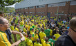 Supporters of Norwich City Football Club are gathering before the Sky Bet Championship Pla...