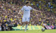Ethan Ampadu of Leeds United is on the ball during the Sky Bet Championship Play-Off Semi-...