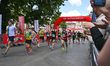 Contestants are running during the Don't Stop! half marathon in Lviv, Ukraine, on May 12,...