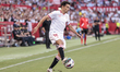 Jesus Navas of Sevilla FC is controlling the ball during the La Liga EA Sports match betwe...