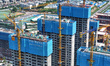 An aerial photo is showing a building under construction in Nanjing, China, on May 17, 202...