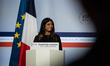 Government spokesperson Prisca Thenevot is speaking during the press conference following...