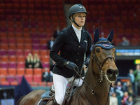 British horse jumper Laura Renwick placed sixth in the opening 1.4m race against time during the 2016 Gothenburg Horse Show  in Gothenburg,...