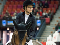 Australian horse jumper Edwina Tops-Alexander places 10th as she competes in the opening 1.4 m race against time during the 2016 Gothenburg...