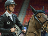 Swiss horse jumper Steve Guerdat, the defening Olympic and World Champion, placed second in the opening 1.4m race against time during the 20...
