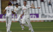 Durham's Peter Siddle is celebrating after dismissing Somerset's Andrew Umeed during the f...
