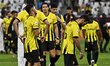 Qatar SC players are reacting after their loss in the Amir Cup Qatar 2024 Final match betw...