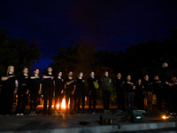 A fire show is being held on Maiakovskyi Square to raise funds for the purchase of FPV drones for the 3rd Separate Assault Brigade of the Ar...
