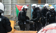 Police are arresting the students who are refusing to leave the entrance access to Bonn Un...