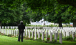 BAYEUX, FRANCE - MAY 29: Visitors are seen exploring the serene grounds of the Bayeux War...