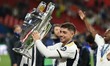 Federico Santiago Valverde of Real Madrid is celebrating with the trophy after the UEFA Ch...