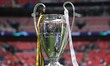 The Champions League trophy is being seen ahead of the UEFA Champions League Final match b...