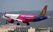 An Airbus A321-271NX of Wizz Air, the official airline of the Hungarian Olympic team, is l...