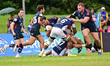 An action photo is being taken during the Asia Rugby Men's Championship, Game 3 between Ma...