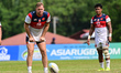 An action photo is being taken during the Asia Rugby Men's Championship, Game 3 between Ma...