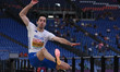 Miltiadis Tentoglou is winning the gold medal in the men's long jump during the European A...