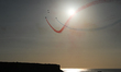 ARROMANCHES-LES-BAINS, FRANCE - JUNE 07, 2024:   The Alpha Jets of the Patrouille de Fran...