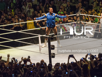 Alberto Del Rio in a moment of the show during the WWE Live in Turin. (