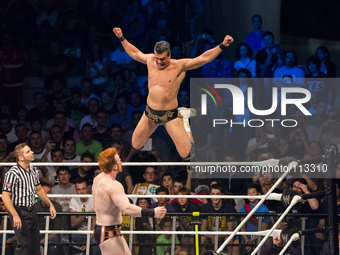 Alberto Del Rio in a moment of the show during the WWE Live in Turin. (