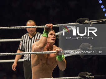 John Cena in a moment of the show during the WWE Live in Turin. (