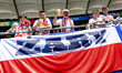 Supporters of Poland are cheering during the match between Poland and the Netherlands at t...