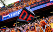 Supporters of the Netherlands are cheering during the match between Poland and the Netherl...