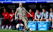 Poland coach Michal Probierz is coaching during the match between Poland and the Netherlan...