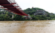 Water level is rising in the Maotai Township section of the Chishui River due to heavy rai...