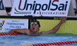 The men are competing in the 400M Individual Medley Finals during the Swimming Internation...