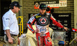 Belle Vue Aces' Team Manager Mark Lemon (left) is chatting with Belle Vue Aces' Connor Mou...