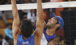 Ruben Mora #1 of Team Nicaragua is competing against Christopher Guardado #2 of Team El Sa...