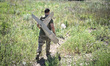 An aerial reconnaissance man of the 148th separate artillery brigade of the Ukrainian Air...