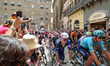 Athletes are starting immediately from Piazza della Signoria during the 111th Tour de Fran...