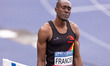 Miguel Francis is leaving the track in tears after being disqualified for a false start in...