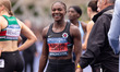 Dina Asher-Smith is winning the 200m final during the Microplus UK Athletics Championships...