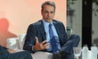 The Greek Prime Minister Kyriakos Mitsotakis is talking at the 28th Annual Economist Gover...