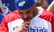 James Webb attends the men's title during Nathan's Famous Hot Dogs Eating Contest which ta...